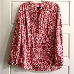 Gap Floral Print Tunic with Pleated Chest Detail